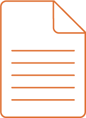 Denver Zoo line art document icon orange