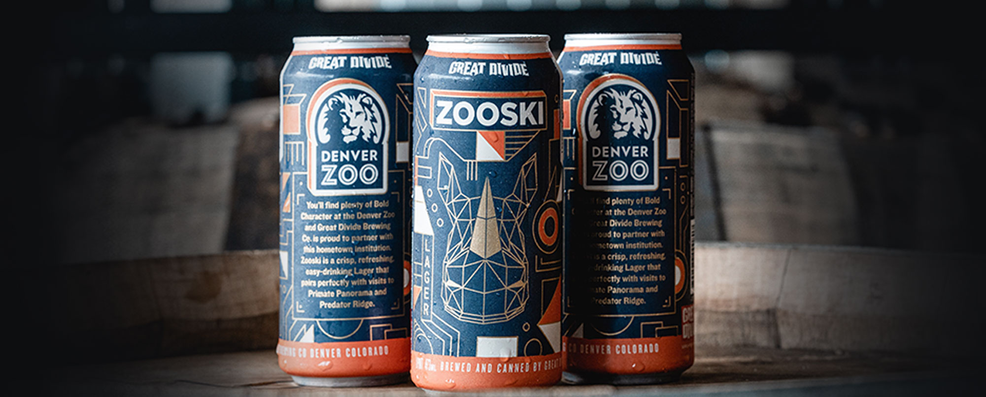3 cans of Great Divide Zooski cans