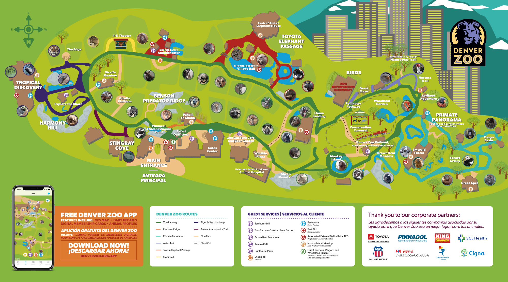 Summer 2021 Denver Zoo Map
